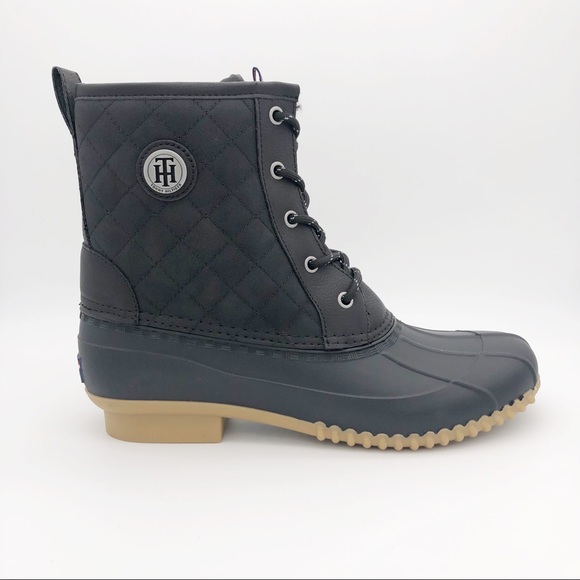 Tommy Hilfiger Duckboot Quilted Size 10M Black - Picture 5 of 7